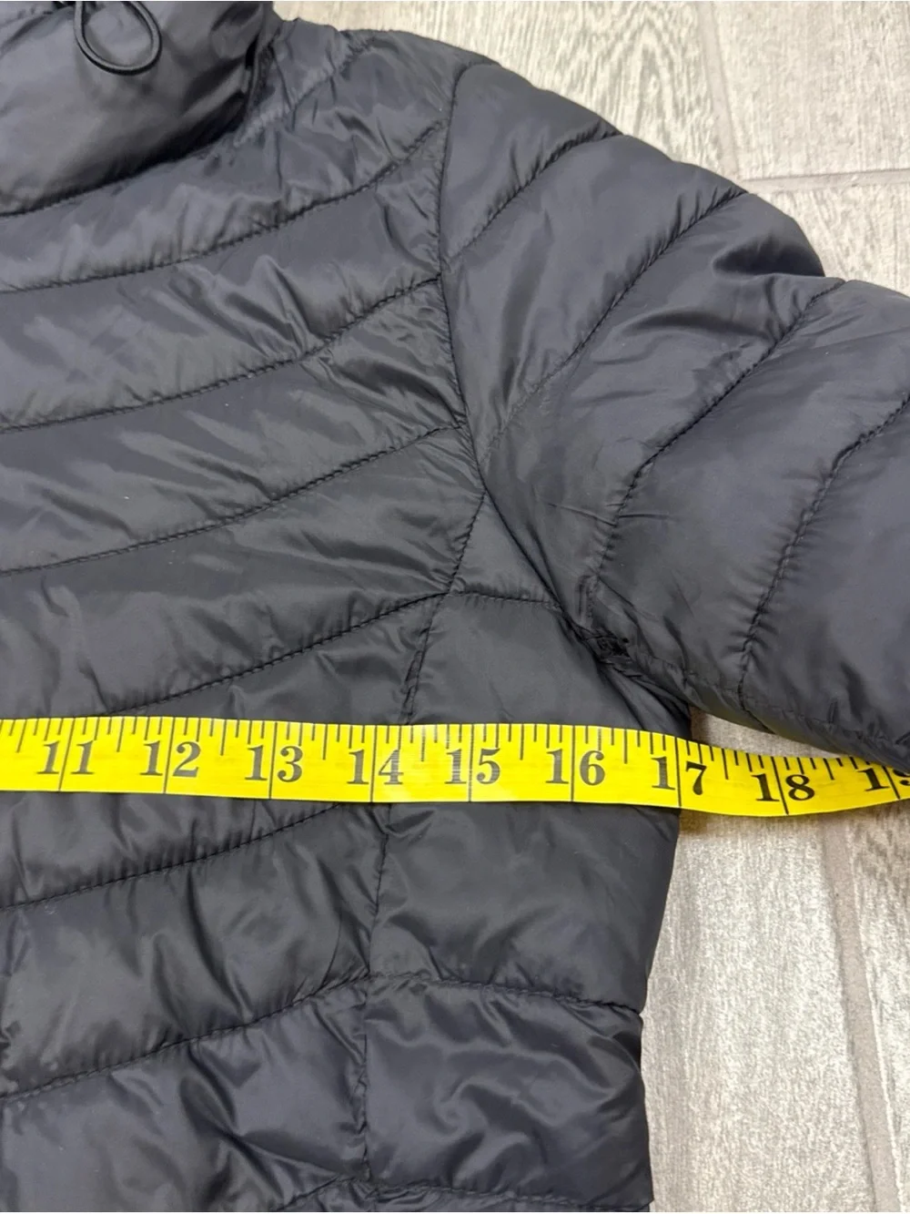 GAP Upcycled Long Puffer Hooded Lightweight Coat Parka Jacket XS Black Packable